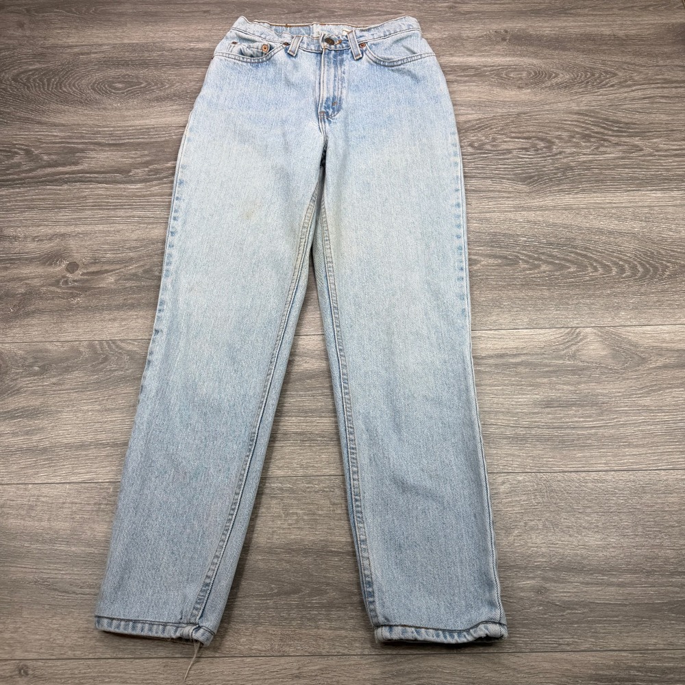 Vintage Levis 512 Slim Tapered Jeans Womens 5 Blue Light Wash USA Made Denim 90s